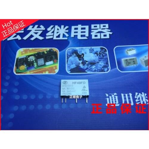 2pcs/lot New and original Relays HF49FD-005-1H12 4PIN normally open 5A