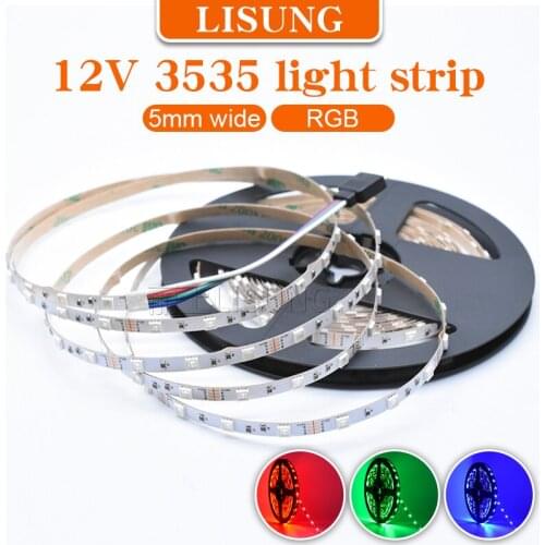 5m/rolls Dc 12v Rgb Led Strip Ligh Flexible Tape Led Lamp Tv Backlight Ribbon 5mm Wide Narrow Smd 3535 Chip