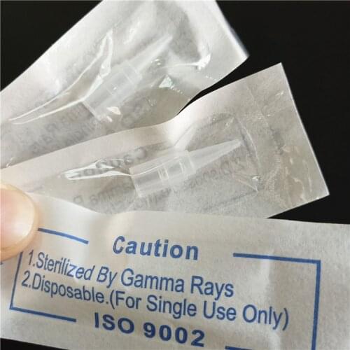 500Pcs Big Tip 0.5*0.7*2.5CM Permanent Makeup Eyebrow Lips Tattoo Needle Caps Nozzle Machine 1RL 3RL 5RL 5F 7F