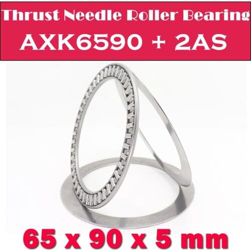 AXK6590 + 2AS Thrust Needle Roller Bearing With Two AS6590 Washers 65*90*5mm ( 5 Pcs) AXK1113 889113 NTB6590 Bearings