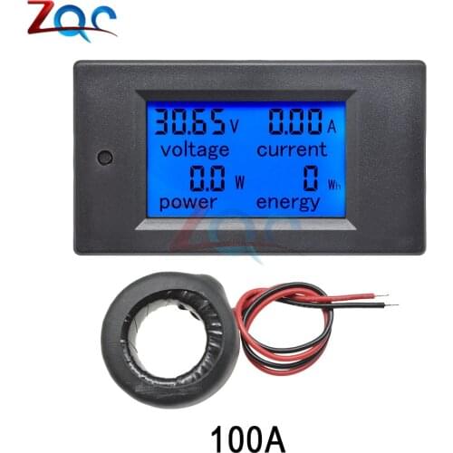 AC 80V-260V 100A 20A LCD Display Digital Current Voltmeter Ammeter Wattmeter Power Supply Energy Multimeter Tester Meter Monitor
