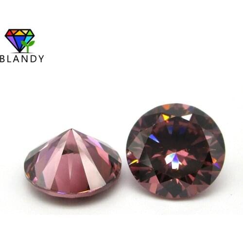 FreeShipping 1.0-2.5mm Round Shape CZ Stone 1000pcs 5A European Machine Cut Rhodolite Color Synthetic Gems Cubic Zirconia Stones