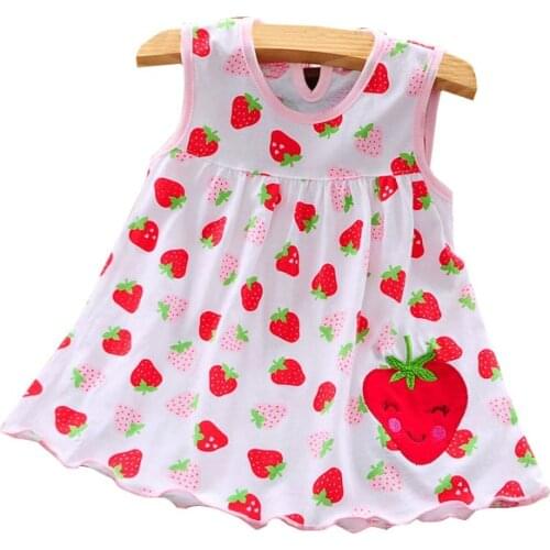 Baby Fall Yellow Cotton Dress Sleeveless Cute Floral Frog Beer Tank Dress Birthday Party Casual Clothing for Toddler Girls 3-18M