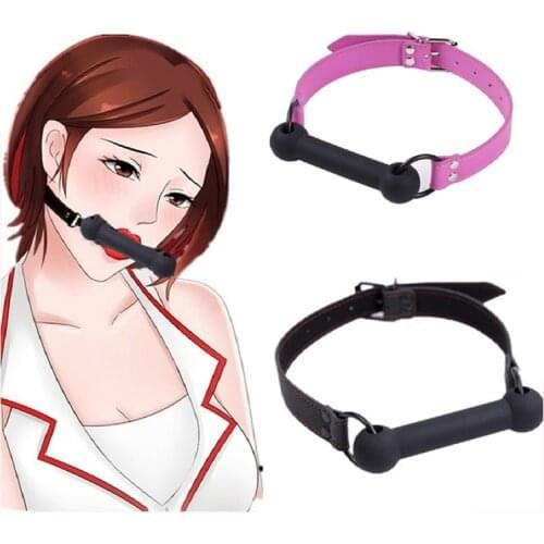 Adult Game Erotic Product Sexy Bondage Slave Oral Silicone Dog Bone Mouth Plug Gag SM Bdsm Flirting Sex Toy for Couples Woman Sm