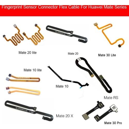 Fingerprint Sensor Connector Flex Cable For Huawei Mate 30 10 20 20X Pro Lite RS Home Button Touch ID Sensor Flex Ribbon Cable