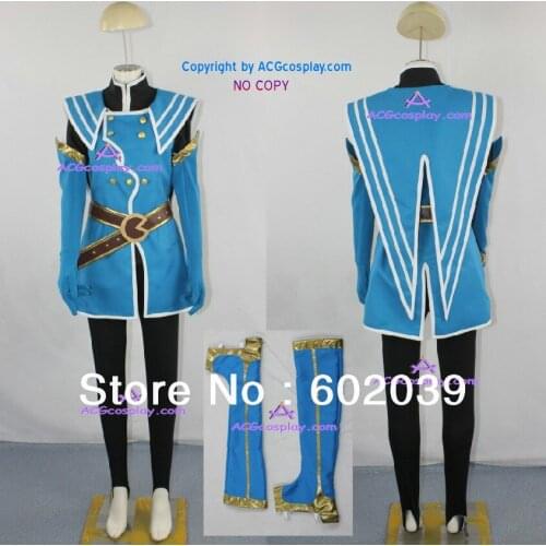 Tales of the Abyss Jade Curtiss Cosplay Costume include boots cover and belt prop