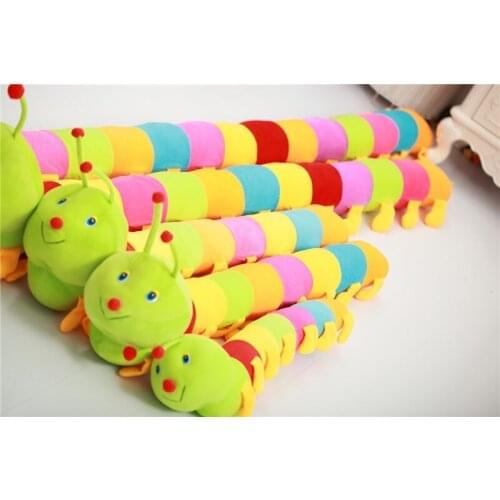 Colourful Caterpillar plush toys Stuffed toy 50cm 60cm 75cm 120cm Big size Stuffed & Plush Animals kids toys Gift