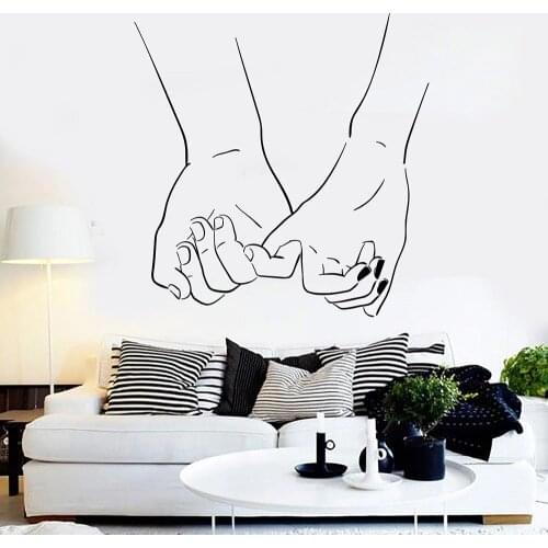 Love Wall Stickers Couple Hands Romantic Room Vinyl Wall Decal Fashion Trend In Style Home Decor Bedroom Decoration C721