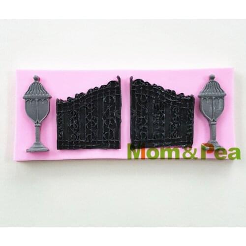 Mom&Pea 0986 Free Shipping Door & Lamp Shaped Silicone Mold Cake Decoration Fondant Cake 3D Mold Food Grade