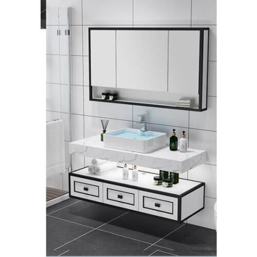 Marble bathroom cabinet combination wall-mounted bathroom vanity sink washbasin bathroom simple and modern