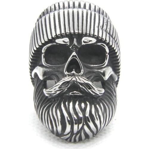 Support Dropship New Cool Old Man Ring 316L Stainless Steel Jewelry Men Boys Skull Hot Ring