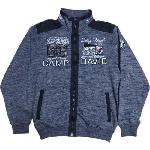 ECFH-CD Large Size Male Zipper Crew Neck Pockets Appliqués Bomber Coats 465644163