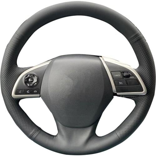Car Steering Wheel Cover For Mitsubishi Outlander 2013 2014 Mirage ASX L200 Customize DIY Steering Wrap Microfiber Leather