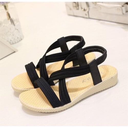 New Women Summer Sandals Women Shoes Bohemia Gladiator Beach Flat Casual Sandals Leisure Female Ladies Women Slip On Sandalias