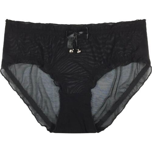 New sexy ladies underwear mesh wrap buttock breathable comfortable lovely bow elegant bell 60227