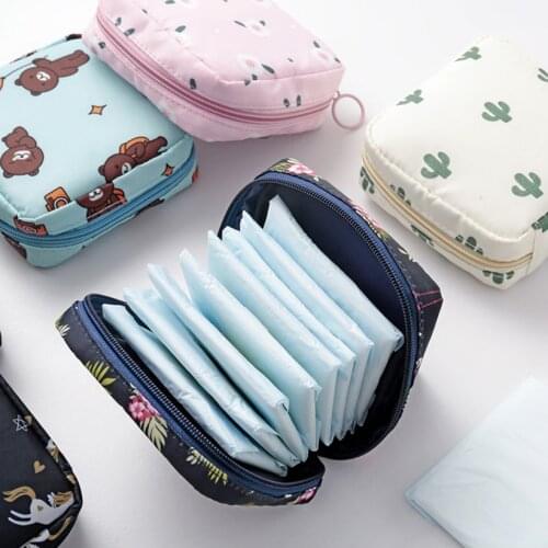 New Fashion Women Small Cosmetic Bags Travel Mini Sanitary Napkins Make Up Coin Money Card Lipstick Storage Pouch Purse Bags