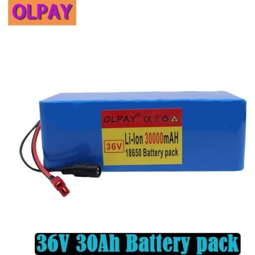 New 36V 10S4P 30Ah 500W High power&capacity 42V 18650 lithium battery pack ebike electric car bicycle motor scooter with BMS