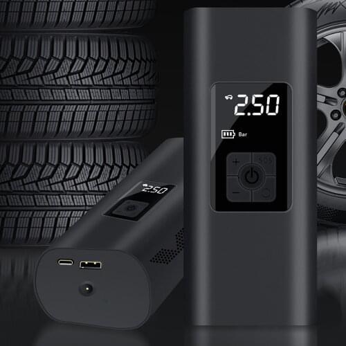 New 150PSI Rechargeable Air Pump 6000mA Inflator Cordless Outdoo Portable Digital Car Tyre Pump for Bicycle Tires Basketball