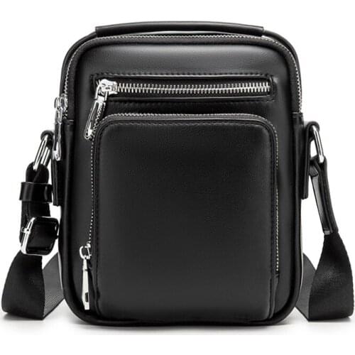 Casual Men Shoulder Bag Fashion Crossbody Bags High Quality Male Bag Thick Leather Small Handbag Men Messenger Bags Tote