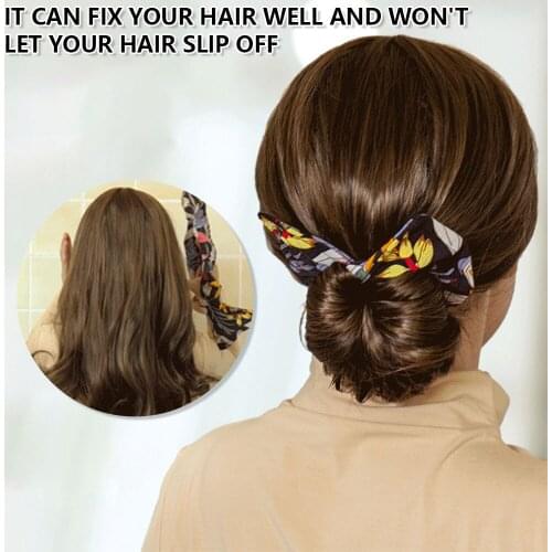 Women Fashion Fabric Hair Bands Summer Chiffon Hairband Bow Headband Print Hairpin Multi Colors Tie hair rope Drop Shipping