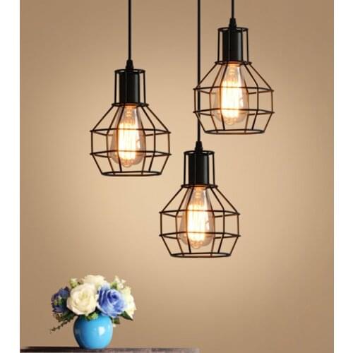 Retro E27 Hanging Chandelier Bedside Corridor Home Decoration for Living Room Loft Kitchen Bedroom Industrial Indoor Lighting