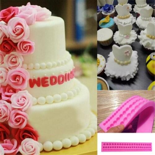 DIY String Pearl Paste Bead Clay Mold Fondant Cake Silicone Pastry Tool Decor Cake Chocolate Candle Decoration Christmas Tools