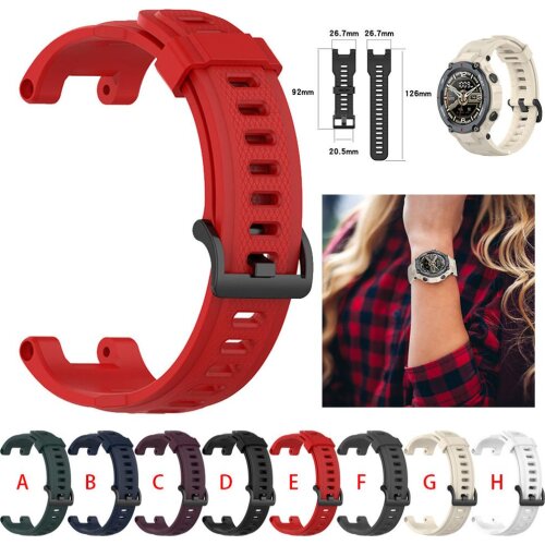 Replacement Watch Band Silicone Sport Wrist Strap For Xiaomi Amazfit T Rex Smart Watch Bracelet Wristband Accessories TRex #606