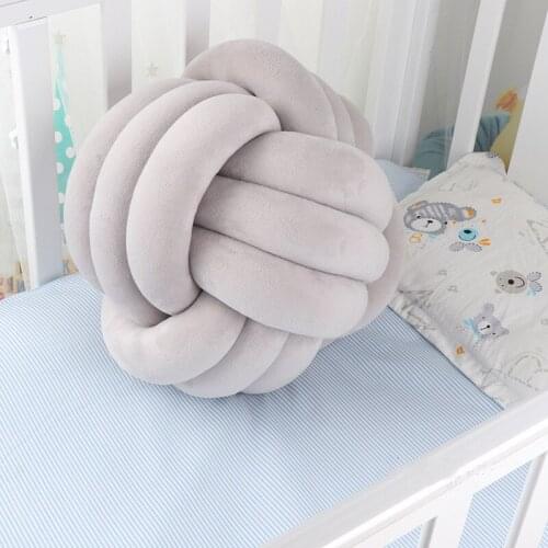 Nordic Style Hand-Woven Three-Strand Ball Pillow Car Sofa ChildrenS Room Decorative Pillow