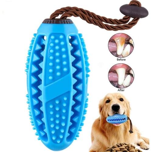 Upgraded Dog Chew Toothbrush Toys Interactive Food Treat Dispensing Training IQ Teeth Cleaning Durable Small Medium Dog