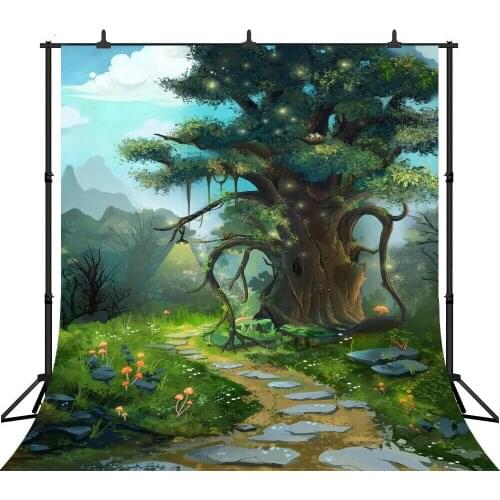 Vinyl Fairy Tale Tree Photography Backdrops Children Flowers Photo Background