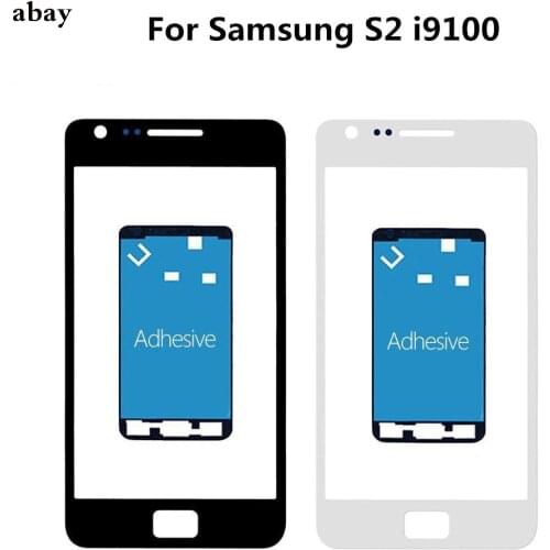 For Samsung Galaxy S2 I9100 Outer Glass+Adehesive Front Touch Screen Front Glass Panel Digitizer Sensor Phone Replacement Parts