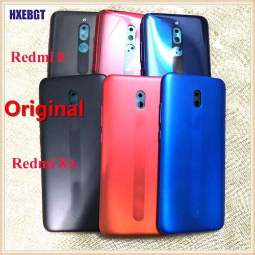 Original Back Housing Battery Rear Cover For Xiaomi Redmi 8 8A Back Cover Chassis Door With Buttons + Sticker Glue Parts