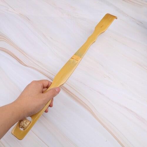 1pc Wooden Itch Massage Roller Long Massage Roller Body Stick Roller Back Scratcher Bamboo Massager Back Scratcher High Quality