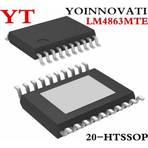 10PCS/lot LM4863MTE LM4863M 4863 Amplifier IC 2-Channel (Stereo) with Stereo Headphones Class AB 20-HTSSOP