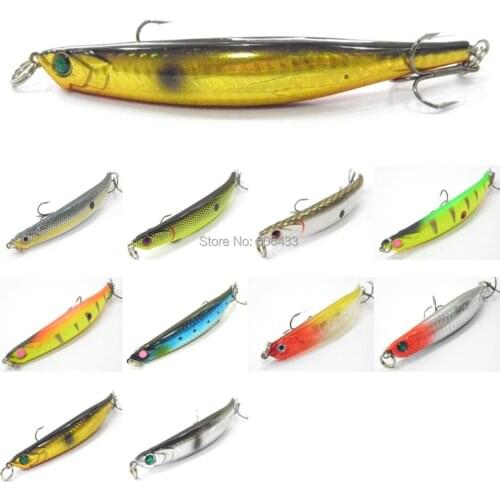 10PCS Fishing curved Lure Lures Floating Minnow artificial bait hook 11cm/12g Free shipping