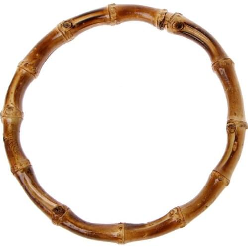 13x13cm 1 x Round Bamboo Bag Handle for Handcrafted Handbag DIY Bags Accessories Good Quality