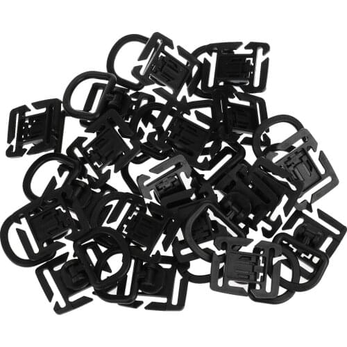 20 Small Gear Clips with D-Ring Durable Plastic Webbing Holder Clasps Attachment Portable Hose Fastener Buckles for Bag Backpack
