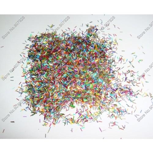 50g/bag Mixed Different Laser Holographic Colors Shining Nail Glitter Strips Powder for DIY Nail Art Decoration&Glitter Crafts