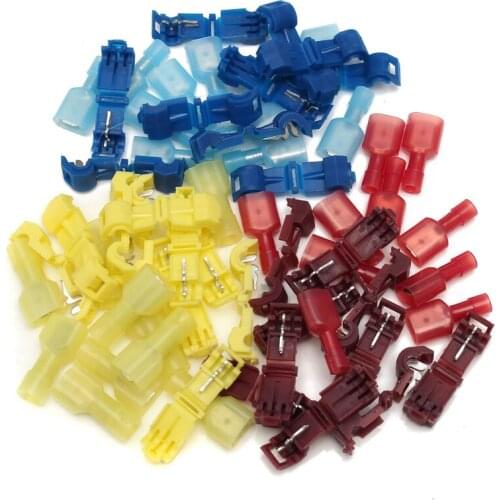 60pcs Scotch Lock Quick Splice Connector Terminals Assortment Kit Wire Connectors Fully Insulated Male and Female Terminal