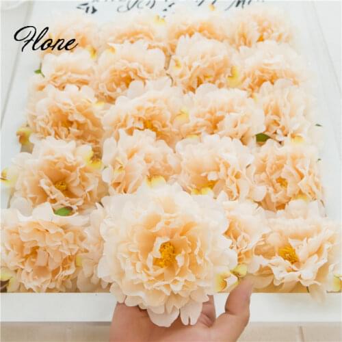 Flone 13cm Artificial Peony Flowers Head For Wedding Background Wall Flower Arrangement Decorative Table Fake Floral-head