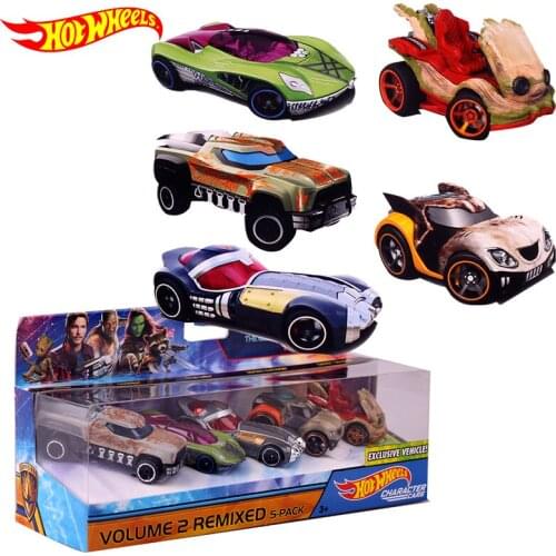 Hot Wheels Car Models Toys for Boys Movie Series Role Car Five 5 Pack Hotwheels Collection Toys for Kids Alloy Car Set Juguetes