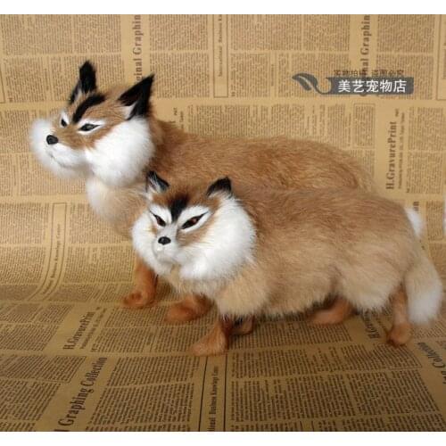 Simulation fox toy model polyethylene&furs fox model home decoration props ,model gift d091