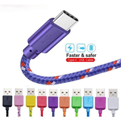 Fast Charging USB Type C Cable 1m Charger for huawei p9 p10 p20 10 pro samsung S9 S10 Plus s8 Note 9 xiaomi data cable usb c