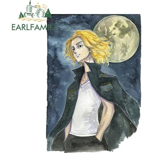 EARLFAMILY 13cm x 9cm Oil Painting Art Car Sticker for Tokyo Revengers Mikey Anime Decal Windows Laptop Windshield Car Wrap