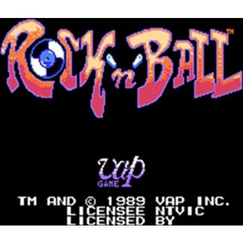 Rock 'n' Ball 60 Pins English Version Game Cartridge for 8 Bit 60pin Game Console Region Free