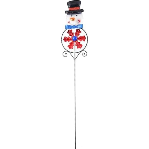 Metal Flower Ironwork Insert Wind Garden Stakes Decor Wind-turned Ornaments Outdoor Yard Kinetic Art Plug-in Insert