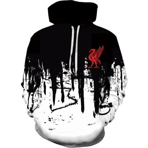 Foreign Trade 2020 Europe And The United States Trend Ink Painting 3d Digital Printing Mens Hooded Sweater Jacket Coat