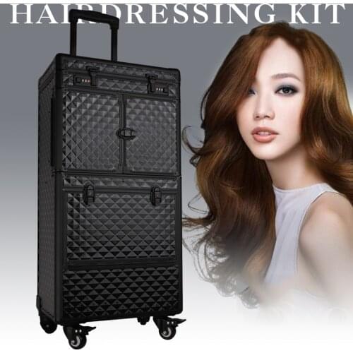 New hairdressing toolbox trolley makeup luggage hair stylist special hairdressing equipment cosmetic multi-function suitcase