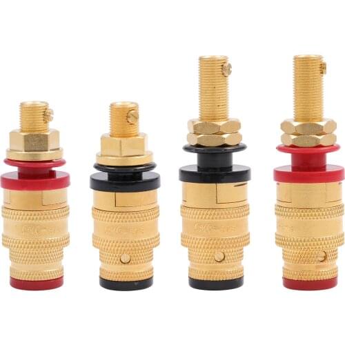 SPEAKER TERMINAL 878M-SE 878L-SE Gold Plated Brass Amplifier Binding Post Banana Plug Jack Socket Connector for Hifi Audio DIY