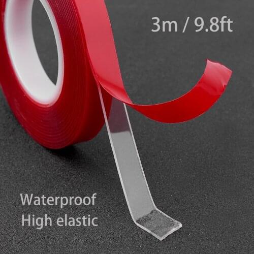 300cm Transparent Silicone Double Sided Tape Sticker For Car High Strength High Strength No Traces Adhesive Sticker Living Goods